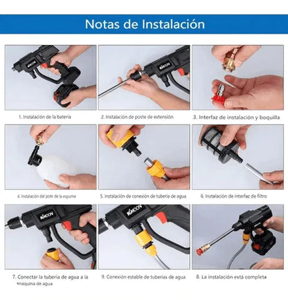 Hidrolavadora Portátil Inalámbrica 48V: ¡Libertad Total para una Limpieza Potente!